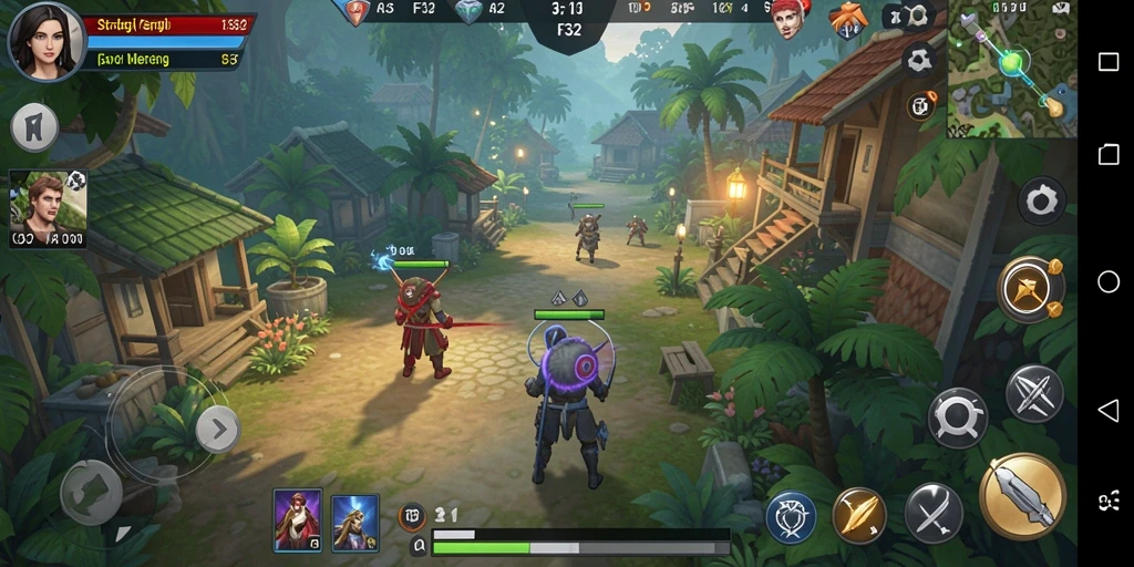 Tampilan gameplay menarik dari F32 yang menunjukkan strategi pertempuran.