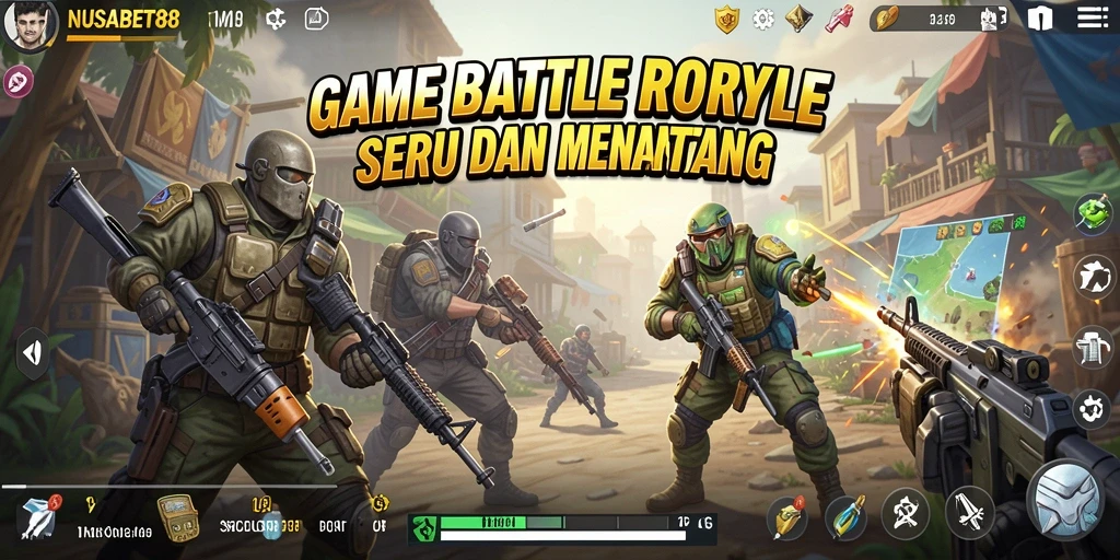 Gameplay NUSABET88 yang menegangkan dalam pertempuran Battle Royale.