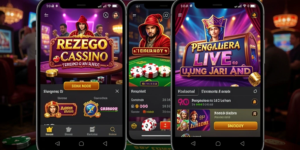 Tampilan gameplay <strong>REZEGO</strong> yang menampilkan dealer profesional dan suasana kasino.