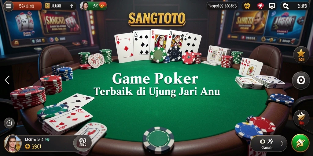 Screenshot gameplay Poker SANGTOTO yang menarik dan interaktif.
